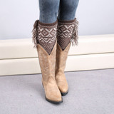 Knitted Leg Warmers For Women Bohemia Boot Socks