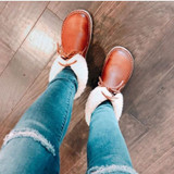 Women Winter Comfort Flat Lace-Up Ankle Boots