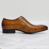 Luxury Italian  Men Lace Up Business Shoes