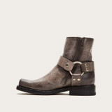 Ladies Retro Square Toe Buckle Zipper Ankle Boots