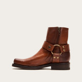 Ladies Retro Square Toe Buckle Zipper Ankle Boots