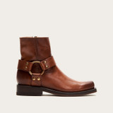 Ladies Retro Square Toe Buckle Zipper Ankle Boots
