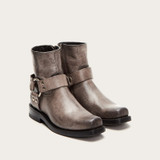 Ladies Retro Square Toe Buckle Zipper Ankle Boots