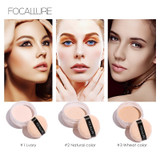 FOCALLURE New Brand Makeup Powder 3 Colors Loose Powder Face Makeup Waterproof Loose Powder Skin Finish Powder|makeup pieces|makeup menpowder rubber