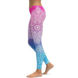 Women's Mandala Leggings - Black to Pink