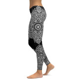Women's Mandala Leggings - Black to Pink