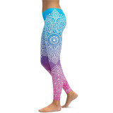 Women's Mandala Leggings - Black to Pink