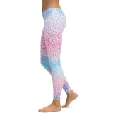 Women's Mandala Leggings - Black to Pink