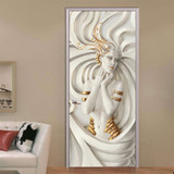 European mural door wallpaper