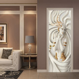 European mural door wallpaper