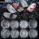 1Set Holographic Nail Glitter Set Powder Nail Art