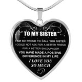 To My Sister: Gift For Sister, Christmas Gift For Sister, Idea Gift For Sister, Necklace For Sister, Family Gift 1109ts