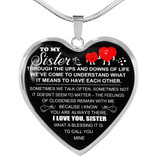 To My Sister: Gift For Sister, Christmas Gift For Sister, Idea Gift For Sister, Necklace For Sister, Family Gift 1105ts