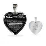 To My Sister: Gift For Sister, Christmas Gift For Sister, Idea Gift For Sister, Necklace For Sister, Family Gift 1104ts