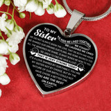 To My Sister: Gift For Sister, Christmas Gift For Sister, Idea Gift For Sister, Necklace For Sister, Family Gift 1104ts