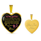 To My Sister: Gift For Sister, Christmas Gift For Sister, Idea Gift For Sister, Necklace For Sister, Family Gift 1107tg