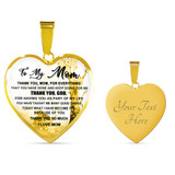 To My Mom Necklace Perfect Gift For Mom -Thanks For Everything, Mom I Love You So Much 1038mg-gb