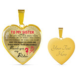 To My Sister: Gift For Sister, Christmas Gift For Sister, Idea Gift For Sister, Necklace For Sister, Family Gift 1107to