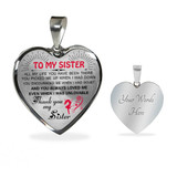 To My Sister: Gift For Sister, Christmas Gift For Sister, Idea Gift For Sister, Necklace For Sister, Family Gift 1107to