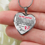 To My Sister: Gift For Sister, Christmas Gift For Sister, Idea Gift For Sister, Necklace For Sister, Family Gift 1107to