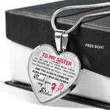 To My Sister: Gift For Sister, Christmas Gift For Sister, Idea Gift For Sister, Necklace For Sister, Family Gift 1107to