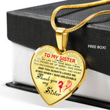 To My Sister: Gift For Sister, Christmas Gift For Sister, Idea Gift For Sister, Necklace For Sister, Family Gift 1107to