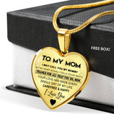 To My Mom Necklace Perfect Gift For Mom -Thanks For All That You Do, Mom I Love You 1028mo-wo