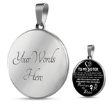 To My Sister Necklace Gifts Sister Idea Gifts For Sister Best Gifts For Sister Amazing Gifts For Sister 1124ts