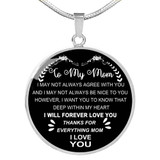 To My Mom Necklace Perfect Gift For Mom -Thanks For Everything, Mom I Love You  1059ms