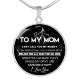To My Mom Necklace Perfect Gift For Mom -Thanks For All That You Do, Mom I Love You  1058ms