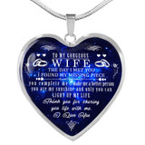 To my wife necklace, luxury necklace for wife from husband, amazing wife heart necklace, special necklace for wife - thank you for sharing your life with me - I love you 608whs To my wife necklace, luxury necklace for wife from husband, amazing wife heart necklace, special necklace for wife - thank you for sharing your life with me - I love you 608whs