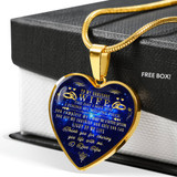 To my wife necklace, luxury necklace for wife from husband, amazing wife heart necklace, special necklace for wife - thank you for sharing your life with me - I love you 609whg To my wife necklace, luxury necklace for wife from husband, amazing wife heart necklace, special necklace for wife - thank you for sharing your life with me - I love you 609whg