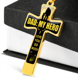 To My Dad Cross - Luxury Necklace: Best Gift For Dad, Luxury Cross Pendant For Dad, Birthday Gifts For Dad, Surprise Ideas For Dad 29ddg