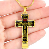 To My Daughter Cross - Luxury Necklace: Best Gift For Daughter, Luxury Cross Pendant For Daughter, Birthday Gifts For Daughter, Surprise Gift For Daughter 7dag