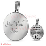 To My Girlfriend Luxury Necklace: Best Necklace For Girlfriend On First Date - 'I Love You More Than Anything In My Life. You Are The Rose That Makes My Life Beautiful!' - 635go