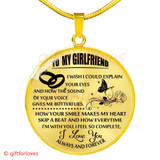 To My Girlfriend Luxury Necklace: Best Simple Necklace For Girlfriend - 'How Your Smile Makes My Heart Skip A Beat And How Everytime I'm With You, I Feel So Complete, I Love You, Always And Forever' - 631go To My Girlfriend Luxury Necklace: Best Simple Necklace For Girlfriend - 'How Your Smile Makes My Heart Skip A Beat And How Everytime I'm With You, I Feel So Complete, I Love You, Always And Forever' - 631go
