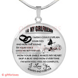 To My Girlfriend Luxury Necklace: Best Simple Necklace For Girlfriend - 'How Your Smile Makes My Heart Skip A Beat And How Everytime I'm With You, I Feel So Complete, I Love You, Always And Forever' - 631go To My Girlfriend Luxury Necklace: Best Simple Necklace For Girlfriend - 'How Your Smile Makes My Heart Skip A Beat And How Everytime I'm With You, I Feel So Complete, I Love You, Always And Forever' - 631go