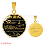 To My Girlfriend Luxury Necklace: Necklace For First Meeting With Fiance - 'How Your Smile Makes My Heart Skip A Beat And How Everytime I'm With You, I Feel So Complete, I Love You, Always And Forever' - 631gg