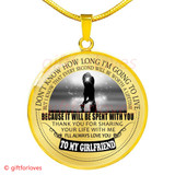 To My Girlfriend Luxury Necklace: New Year Gift For Girlfriend - 'Thank You For Sharing Your Life With Me. I'll Always Love You.' - 574go