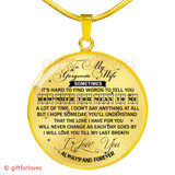 To My Wife Luxury Necklace: Perfect Wedding Gift For Wife - 'You'll Understand That The Love I Have For You Will Never Change As Each Day Goes By. I Will Love You Till My Last Breath. I Love You, Always And Forever' - 555wo