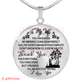 To My Wife Luxury Necklace: Fun Birthday Ideas For Wife - ' I Don't Know How I'll Ever Be Able To Thank You For Everything You Have Done But I Promise I'll Never Stop Trying. I Love You.' - 551wo To My Wife Luxury Necklace: Fun Birthday Ideas For Wife - ' I Don't Know How I'll Ever Be Able To Thank You For Everything You Have Done But I Promise I'll Never Stop Trying. I Love You.' - 551wo