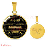 To My Wife Luxury Necklace: Fun Birthday Ideas For Wife - 'Never Forget That I Love You. ... I Love You With All My Heart, Love Every Single Moment We Share. I Love You Always And Forever' - 567wg