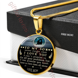 To my son necklace, best gift for son, special birthday gift for son from mom - never forget that I love you . . . 551smg