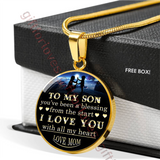 To my son: birthday necklace for son from mom, mother and son necklace, special son gift - you've been a blessing from the start - I love you with all my heart 525smg To my son: birthday necklace for son from mom, mother and son necklace, special son gift - you've been a blessing from the start - I love you with all my heart 525smg