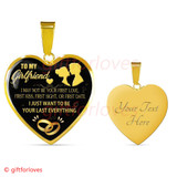 To My Girlfriend Luxury Necklace: Surprise Gifts For Girlfriend - 'I May Not Be Your First Love, First Kiss, First Sight, Or First Date. I Just Want To Be Your Last Everything' - 598gg To My Girlfriend Luxury Necklace: Surprise Gifts For Girlfriend - 'I May Not Be Your First Love, First Kiss, First Sight, Or First Date. I Just Want To Be Your Last Everything' - 598gg
