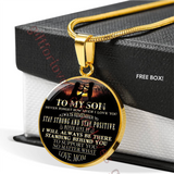 To my son necklace, mother and son necklace, special birthday gift for your son - never forget how much I love you - always remember to stay strong and stay positive - never give up . . .502smg
