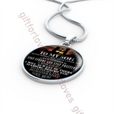 To my son necklace, mother and son necklace, special birthday gift for your son - never forget how much I love you - always remember to stay strong and stay positive - never give up . . .501sms To my son necklace, mother and son necklace, special birthday gift for your son - never forget how much I love you - always remember to stay strong and stay positive - never give up . . .501sms