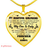 To My Girlfriend Luxury Necklace: Surprise Gifts For Girlfriend - 'You Are My Happily Ever After. My Soulmate, My Best Friend, My Dream Come True...Forever And Always' - 614go To My Girlfriend Luxury Necklace: Surprise Gifts For Girlfriend - 'You Are My Happily Ever After. My Soulmate, My Best Friend, My Dream Come True...Forever And Always' - 614go