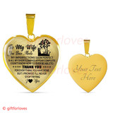 To My Wife Luxury Necklace: Unique Necklace For Wife - ' I Don't Know How I'll Ever Be Able To Thank You For Everything You Have Done But I Promise I'll Never Stop Trying. I Love You.' - 591wo To My Wife Luxury Necklace: Unique Necklace For Wife - ' I Don't Know How I'll Ever Be Able To Thank You For Everything You Have Done But I Promise I'll Never Stop Trying. I Love You.' - 591wo