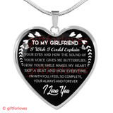 To My Girlfriend Luxury Necklace: Romantic Surprises For Your Girlfriend - 'How Your Smile Makes My Heart Skip A Beat And How Everytime I'm With You, I Feel So Complete, I Love You, Always And Forever' - 616gs